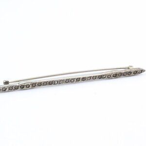 STERLING SILVER ANTIQUE ART DECO PASTE GLASS PIN